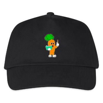 Carrot Teacher Book School - Kids’ Baseball Cap - black - Front