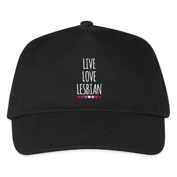 Live. Love. Lesbian. - Kids’ Baseball Cap - black - Front