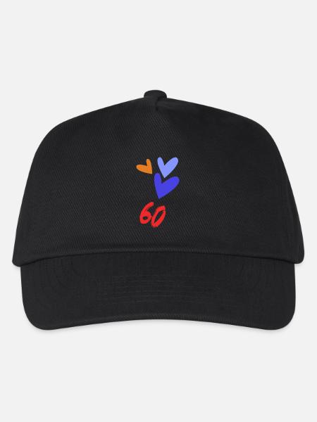 60. 60 ANS. 60e ANNIVERSAIRE. ANNIVERSAIRE 60 ANS. - Casquette de baseball Enfant - noir