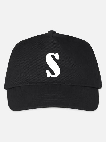 S - Kinder Basecap - Schwarz