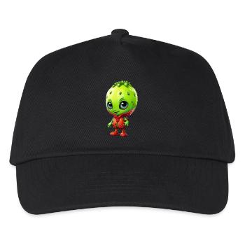 Kawaii Alien Erdbeere: Niedliches Extraterrestrisc - Kinder Basecap - Schwarz - Vorne