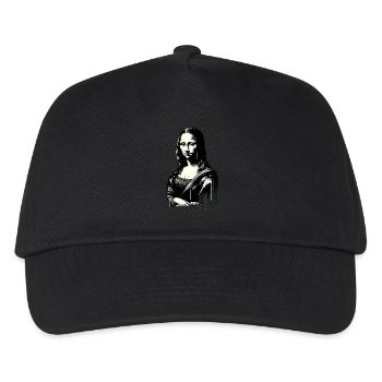 KI Mona Lisa Steetart Style - Kinder Basecap - Schwarz - Vorne