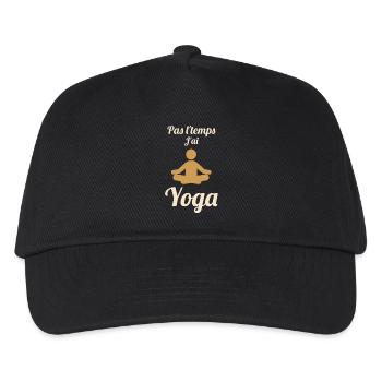 Pratiquer du yoga - Casquette de baseball Enfant - noir - Devant