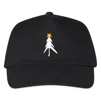 Tanne Stern Weihnachten Xmas Christmas skandi - Kinder Basecap - Schwarz - Vorne