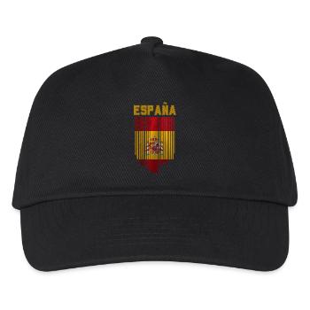 Flagge Spaniens, spanischer Stolz - Kinder Basecap - Schwarz - Vorne