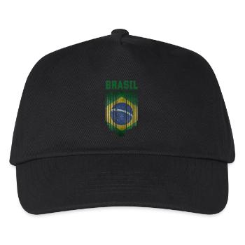 Drapeau brésilien, fierté brésilienne - Casquette de baseball Enfant - noir - Devant