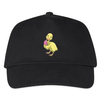 Ente Eis am Stiel - Kinder Basecap - Schwarz - Vorne