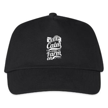 Stay calm and cultivate the land - Kids’ Baseball Cap - black - Front