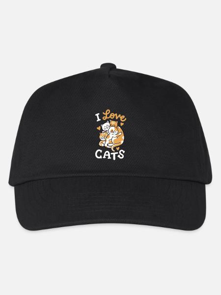 Katzen Katzenliebhaber - Kinder Basecap - Schwarz