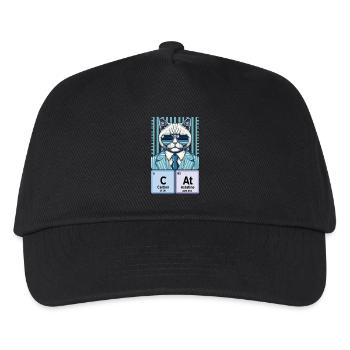 Chemistry Cat: The Cool Catalyst - Kids’ Baseball Cap - black - Front
