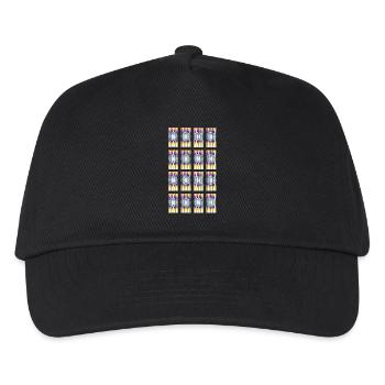 Hypnotisches Design Typ-1 - Kinder Basecap - Schwarz - Vorne