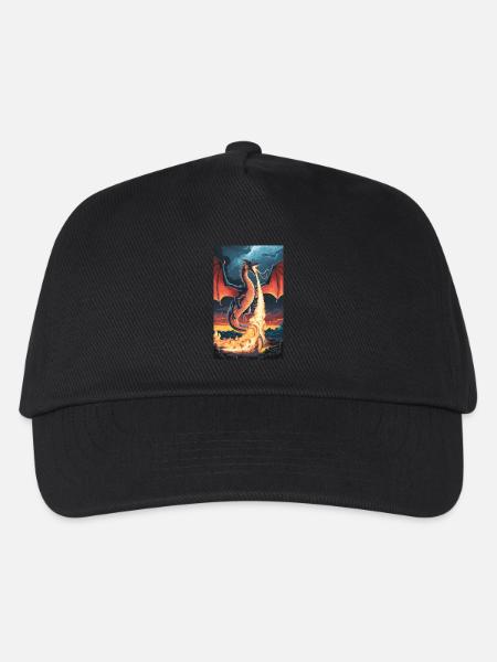 FEUERSPEIENDER DRACHE - Kinder Basecap - Schwarz