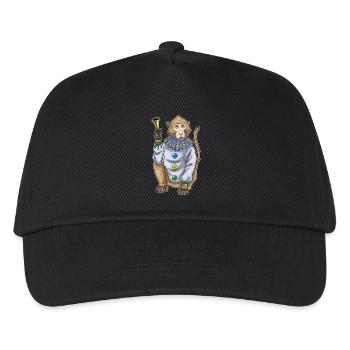Affe Clown Clown-Hupe - Kinder Basecap - Schwarz - Vorne