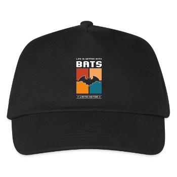 Bats - Kids’ Baseball Cap - black - Front