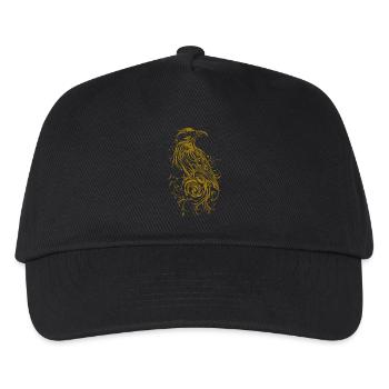 Goldener Rabe Goth - Kinder Basecap - Schwarz - Vorne