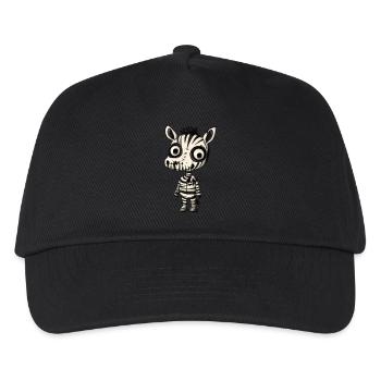 Zebra Halloween Comic Lustig - Kinder Basecap - Schwarz - Vorne