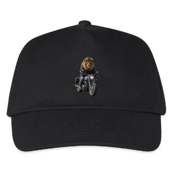 Biker Lion - Kids’ Baseball Cap - black - Front