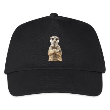 Erdmännchen - Kinder Basecap - Schwarz - Vorne