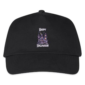 Halloween – Happy Halloween Spooky Haunted House - Kids’ Baseball Cap - black - Front