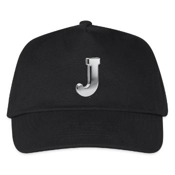 Chrome ,, J " Metallic - Kinder Basecap - Schwarz - Vorne