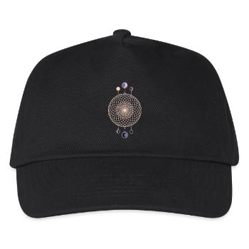 Moon Phases Geometric Pattern - Kids’ Baseball Cap - black - Front