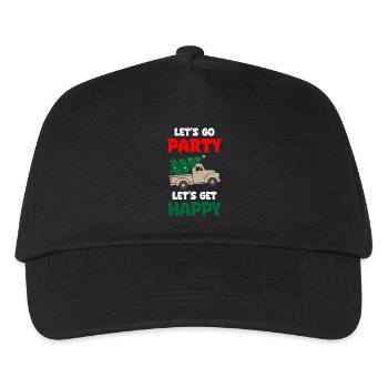 Lets Go Party Lets Get Happy Christmas - Kinder Basecap - Schwarz - Vorne