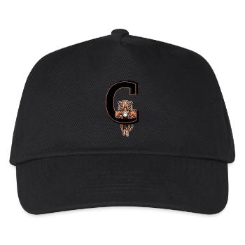 Buchstabe c Tiger - Geschenkidee - Kinder Basecap - Schwarz - Vorne