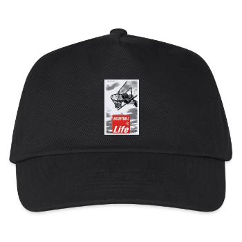 Le ballon, c’est la vie - Casquette de baseball Enfant - noir - Devant