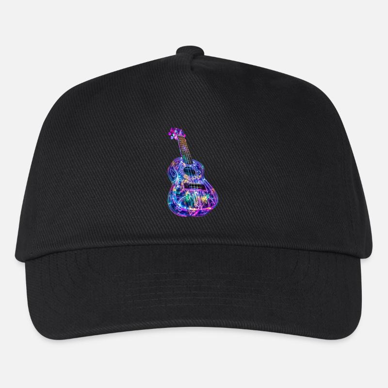 Ukulele - Kinder Basecap - Schwarz