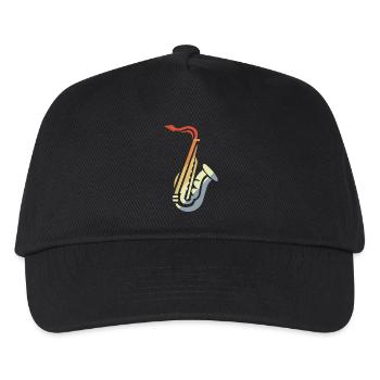 Saxophone Sketch Vintage - Kids’ Baseball Cap - black - Front