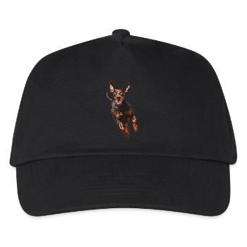 Dobermann - Kinder Basecap - Schwarz - Vorne