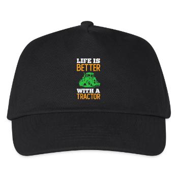 Tractor tractor - Kids’ Baseball Cap - black - Front