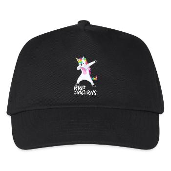 Logo Rave Unicorns White Text - Kids’ Baseball Cap - black - Front