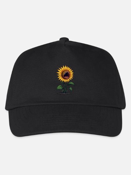 Monster Sonnenblume - Kinder Basecap - Schwarz