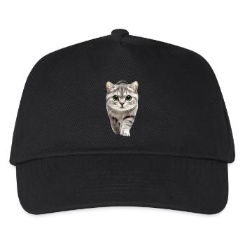 Schottische Faltohrkatze - Kinder Basecap - Schwarz - Vorne