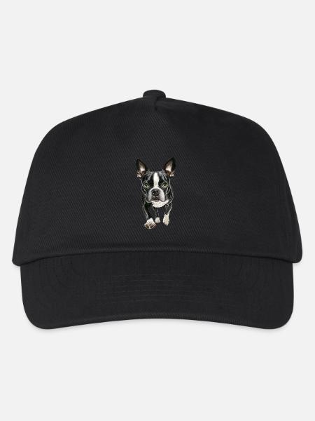 Boston Terrier - Kinder Basecap - Schwarz