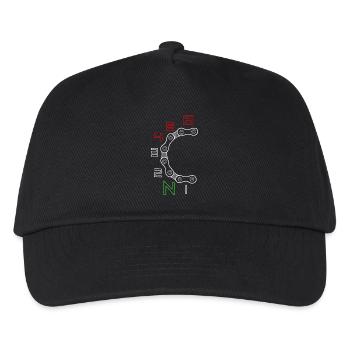 Motif de chaîne d’engrenage circulaire - Casquette de baseball Enfant - noir - Devant