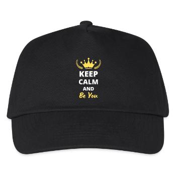 "Keep Calm and Be You" - Be Authentic - Kids’ Baseball Cap - black - Front