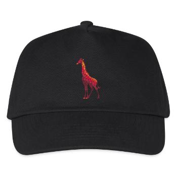 Giraffen-Kunst - Kinder Basecap - Schwarz - Vorne
