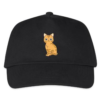 Tabby Cat - Kids’ Baseball Cap - black - Front