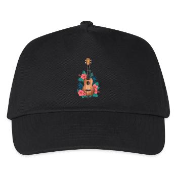 Ukulélé Dessin animé - Casquette de baseball Enfant - noir - Devant