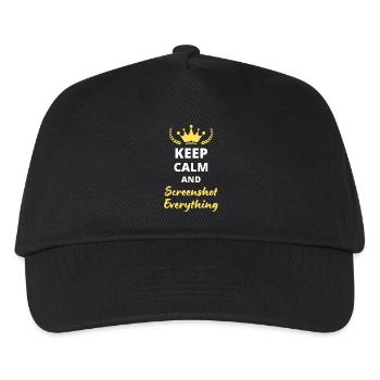 “Keep Calm and Screenshot Everything” - Digital - Casquette de baseball Enfant - noir - Devant