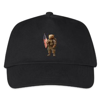 Tragen - Kinder Basecap - Schwarz - Vorne