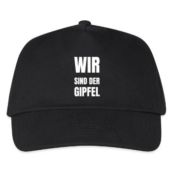 Wir sind der Gipfel - Kinder Basecap - Schwarz - Vorne