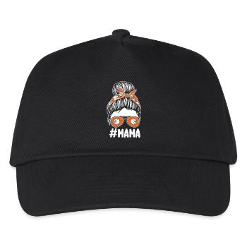 Basketballspieler Mama Mutter Basketball - Kinder Basecap - Schwarz - Vorne