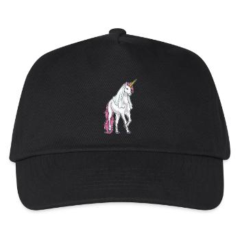 Einhorn Braut Schleier Hochzeit - Kinder Basecap - Schwarz - Vorne