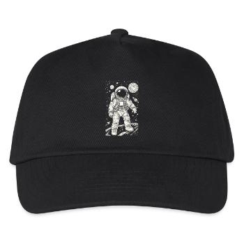 Astronaut on Mars with Stars and Planets - Kids’ Baseball Cap - black - Front