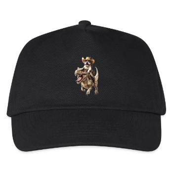 Französische Bulldogge - Kinder Basecap - Schwarz - Vorne