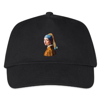 La Fille à la perle Stealth - Casquette de baseball Enfant - noir - Devant
