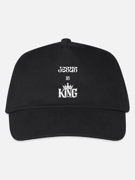 Jesus ist König Schmalschrift Design - Kinder Basecap - Schwarz